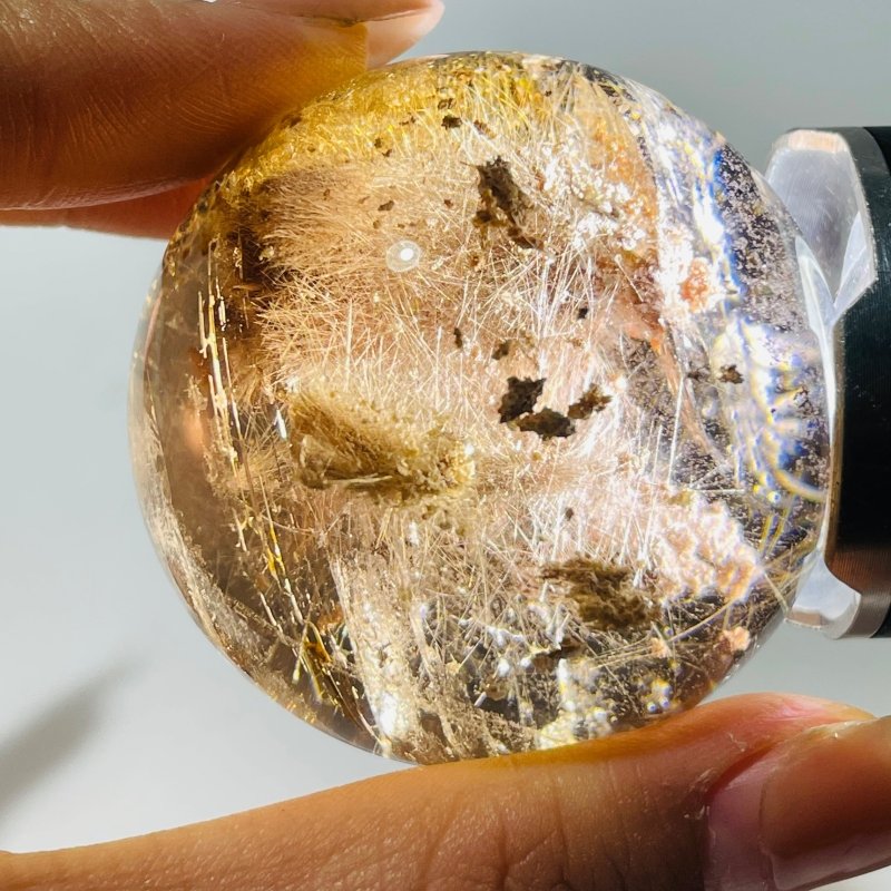 1.8in (4.8cm) Rare Gold Rutile Crystal Sphere -Wholesale Crystals