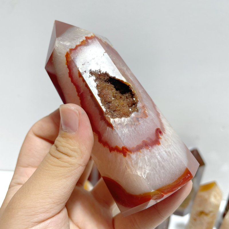 19 Pieces Carnelian Mixed Quartz Tower Point - Wholesale Crystals