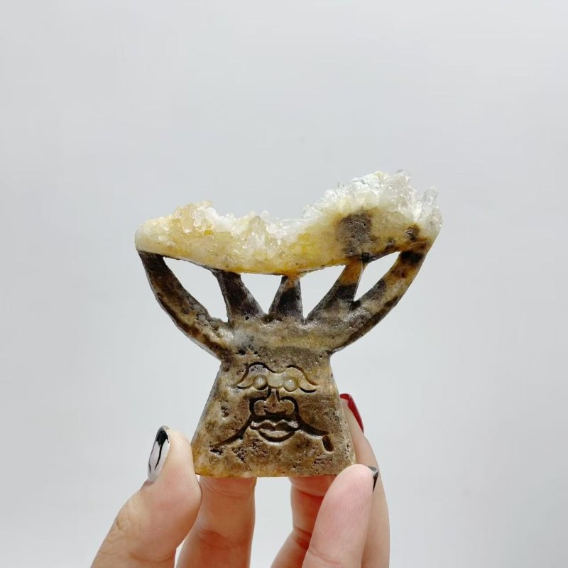 19 Pieces Clear Quartz Cluster Dendroid Guard Carving - Wholesale Crystals