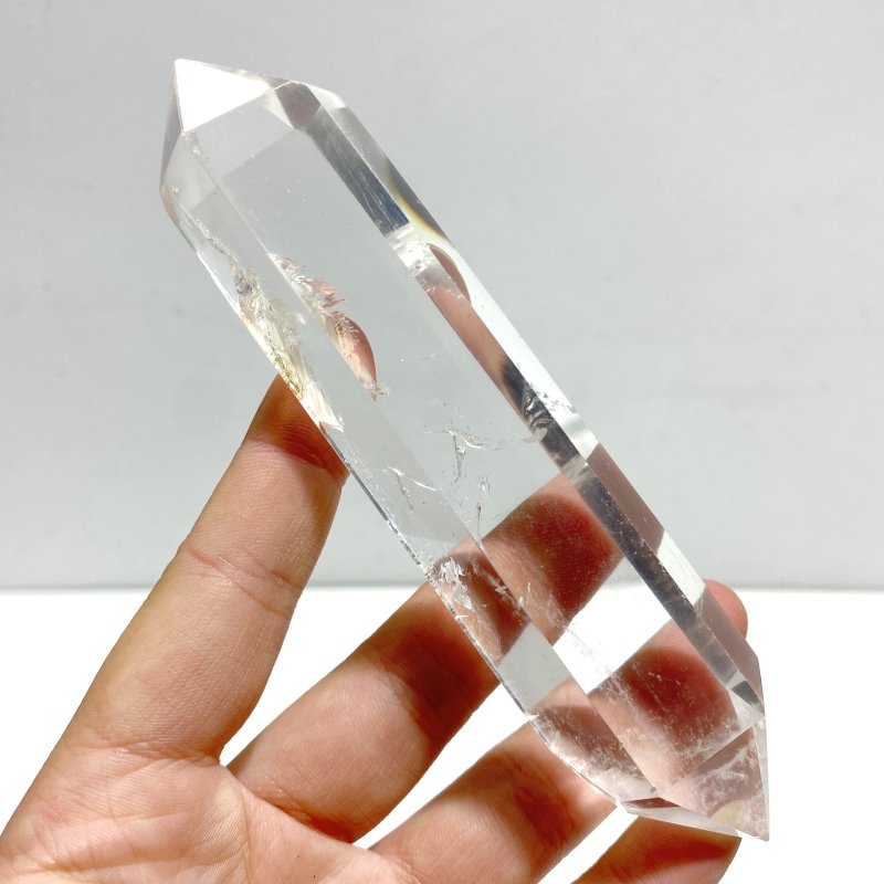 19 Pieces Clear Quartz Double Points - Wholesale Crystals