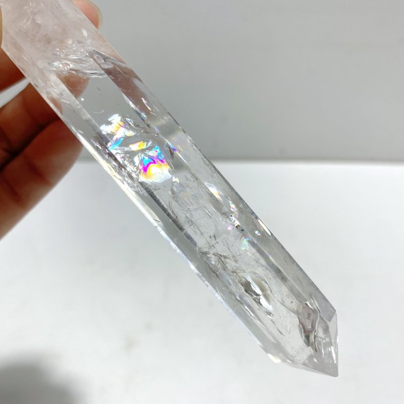 19 Pieces Clear Quartz Double Points - Wholesale Crystals