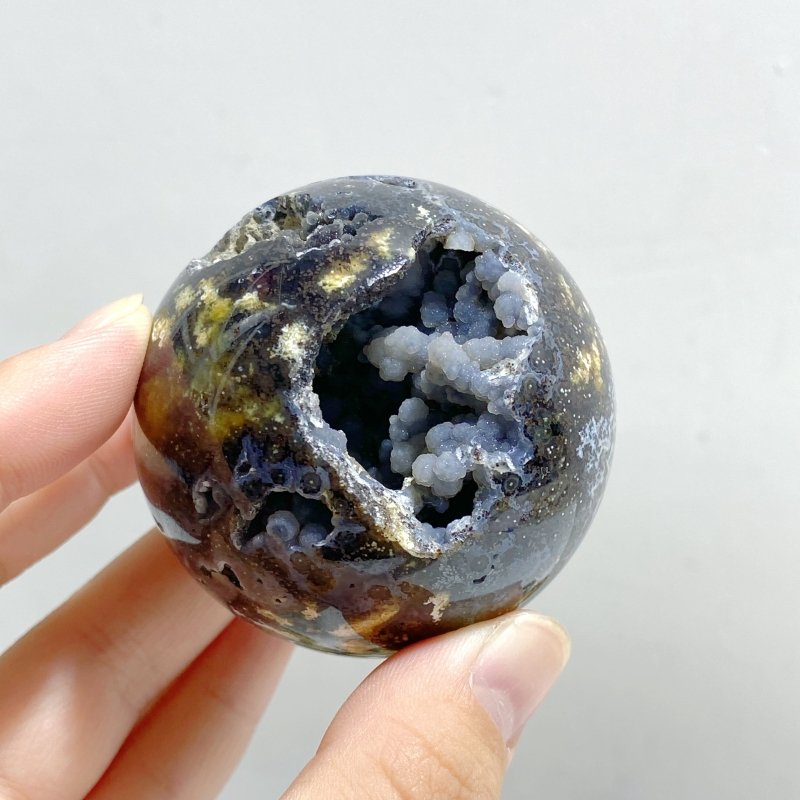 19 Pieces Geode Druzy 8th Vein Ocean Jasper Spheres -Wholesale Crystals