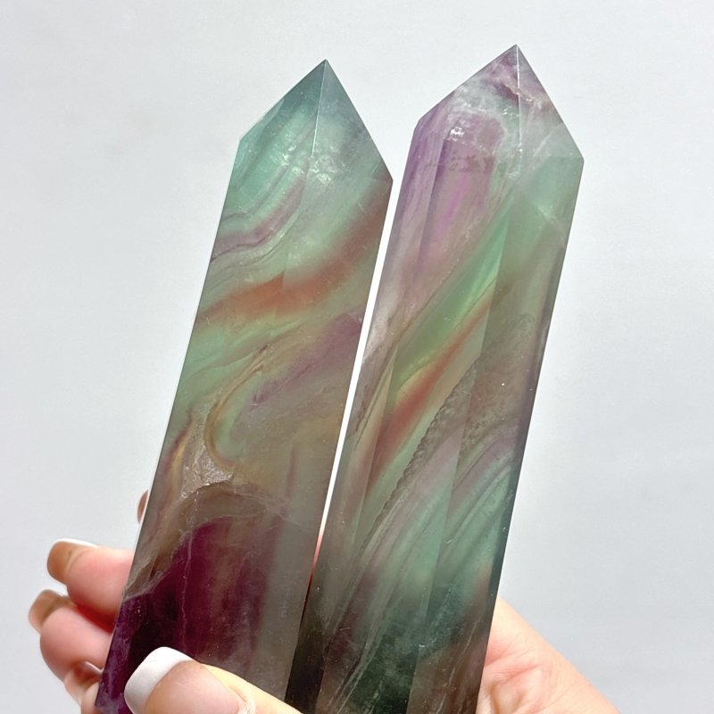 19 Pieces Rainbow Fluorite Tower - Wholesale Crystals