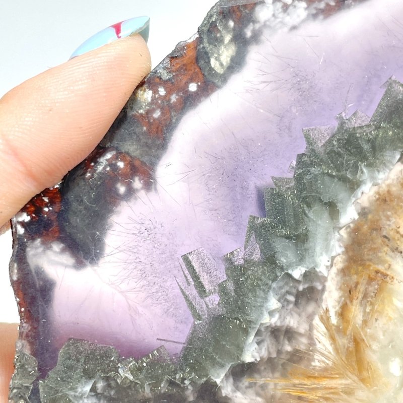 2 Pairs Fluorite Mixed Pyrite Butterfly Wing With Stand 2 - Wholesale Crystals