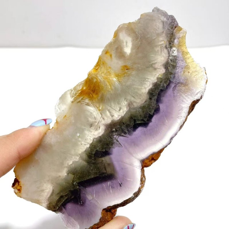 2 Pairs Fluorite Mixed Pyrite Butterfly Wing With Stand 4 - Wholesale Crystals