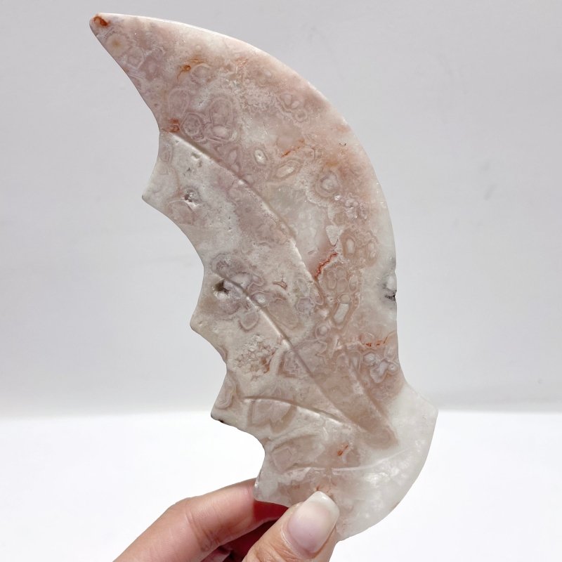 2 Pairs Flying Dragon Wing With Stand Crazy Agate Sakura Flower Agate - Wholesale Crystals