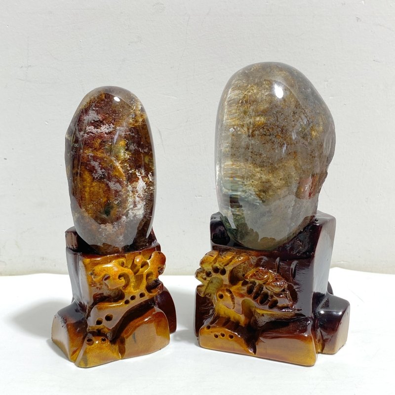 2 Pieces Beautiful Garden Quartz With Stand -Wholesale Crystals