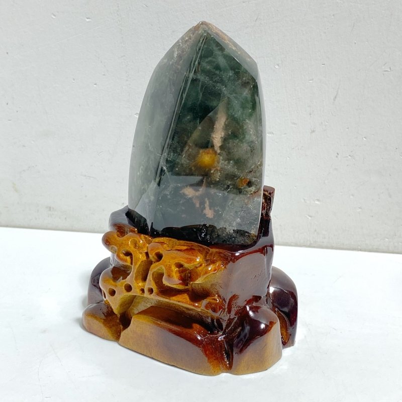2 Pieces Garden Quartz Tower Point With Stand -Wholesale Crystals