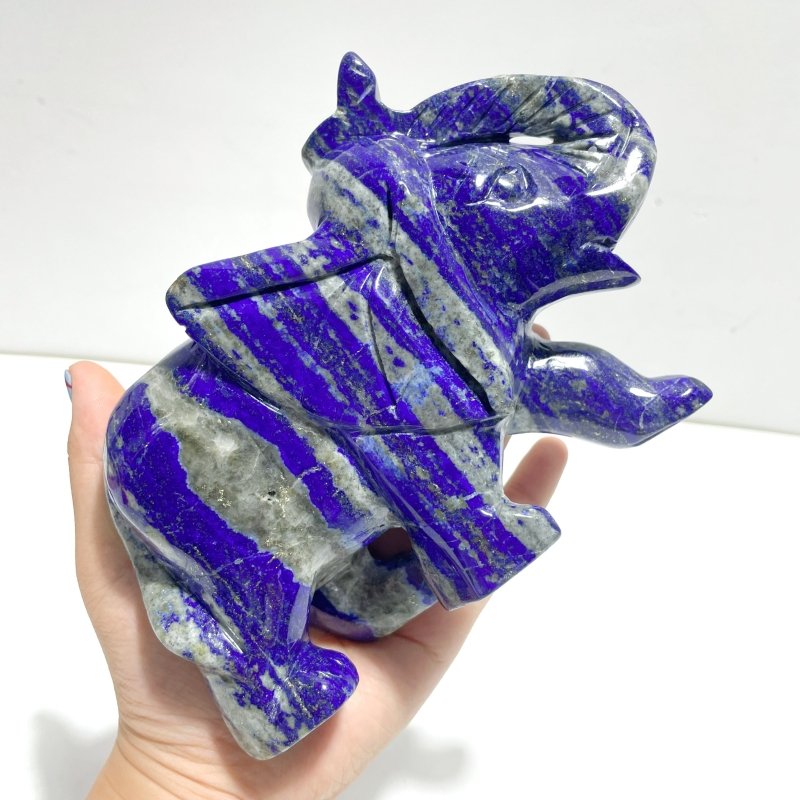 2 Pieces Lapis Lazuli Elephants Carving - Wholesale Crystals