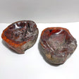 2 Pieces Large Petrified Wood Bowl - Wholesale Crystals