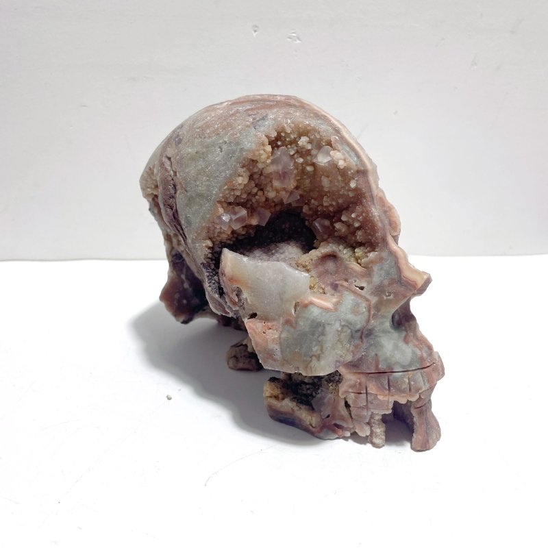 2 Pieces Large Purple Fluorite Skull Carving - Wholesale Crystals