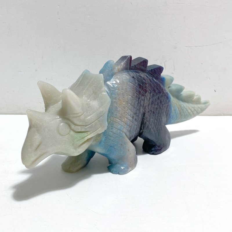 2 Pieces Trolleite Triceratops Three-horned Dinosaur Carving -Wholesale Crystals