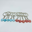 2 Types Heart Keychain Wholesale Larimar Rhodochrosite -Wholesale Crystals