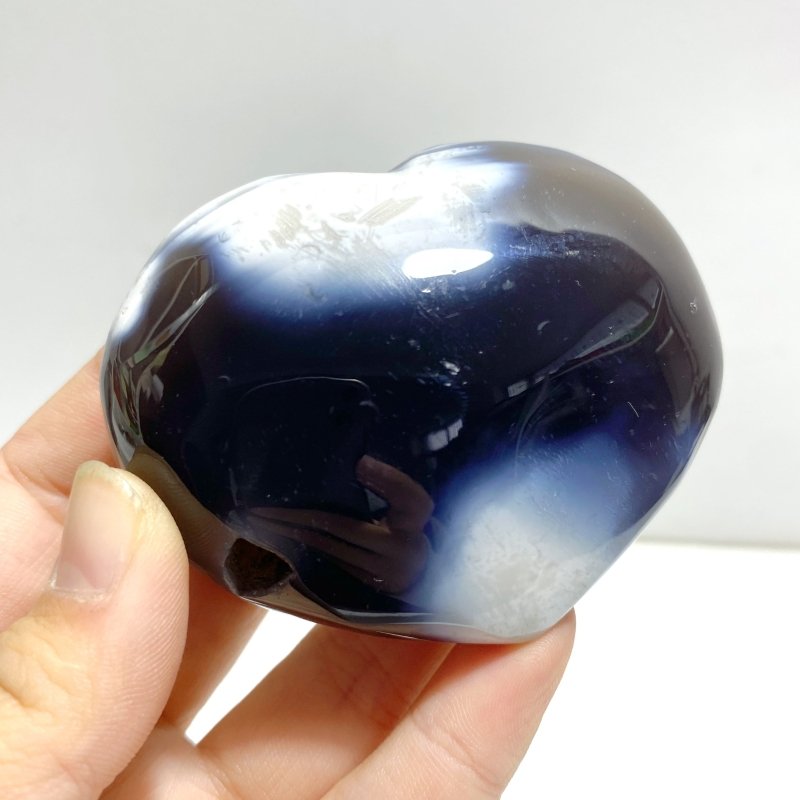 20 Pieces Black Orca Agate Heart 2 - Wholesale Crystals