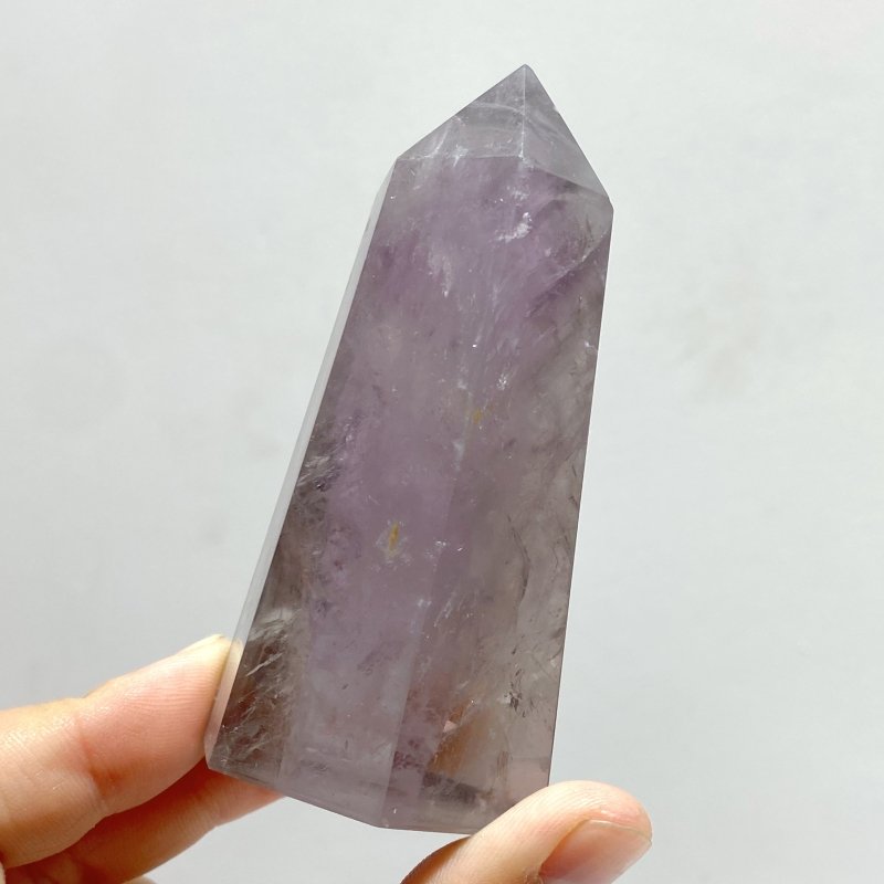 20 Pieces God's Fingerprint Amethyst Light Purple Tower Point - Wholesale Crystals