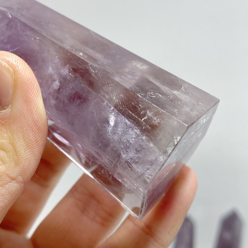 20 Pieces God's Fingerprint Amethyst Light Purple Tower Point - Wholesale Crystals