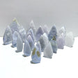 21 Pieces Blue Chalcedony Arrow Head Shape - Wholesale Crystals