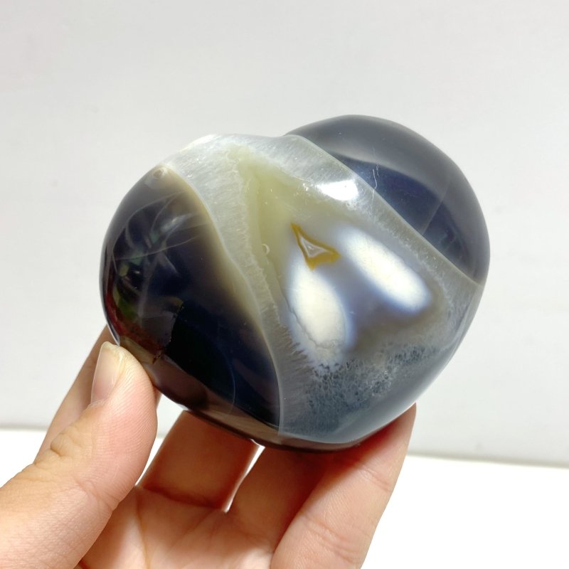 22 Pieces Black Orca Agate Heart 1 - Wholesale Crystals