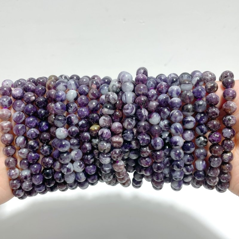 23 Pieces 8mm Spark Lepidolite Bracelets - Wholesale Crystals