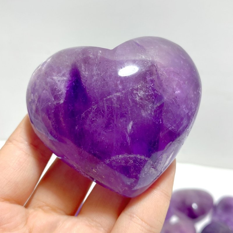 23 Pieces Amethyst Heart Shape - Wholesale Crystals