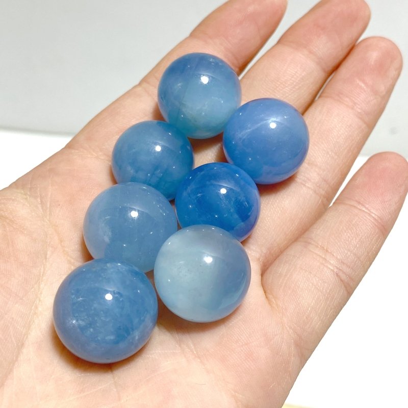 23 Pieces Beautiful Aquamarine Spheres - Wholesale Crystals