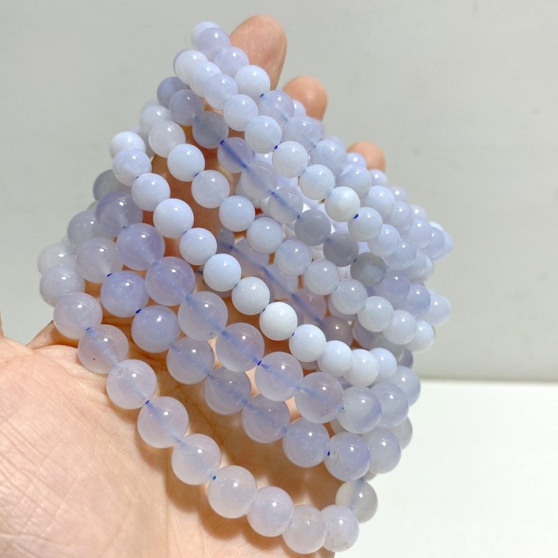 23 Pieces Blue Chalcedony Bracelets -Wholesale Crystals