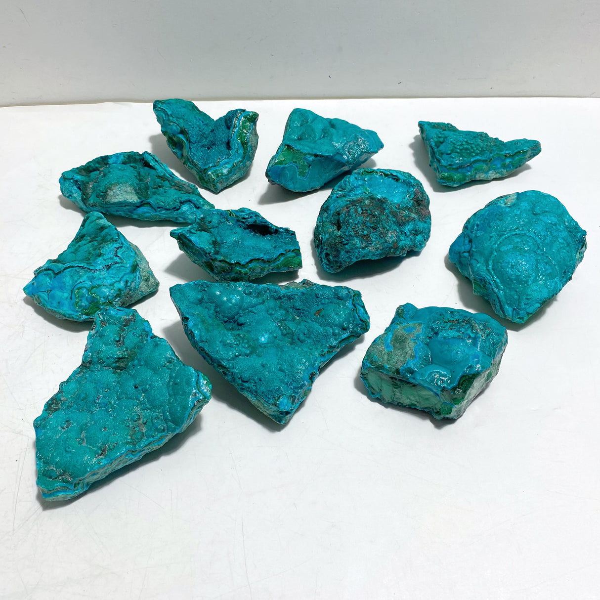11 Pieces Beautiful Chrysocolla Mixed Malachite Specimen
