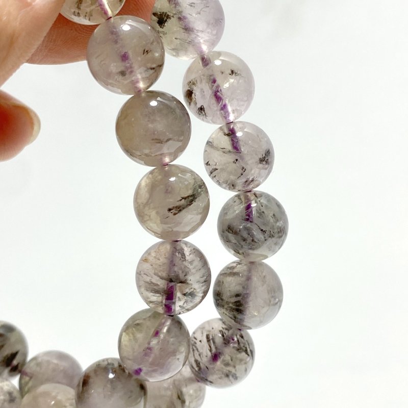24 Pieces Amethyst Mixed Pyrite Bracelets - Wholesale Crystals