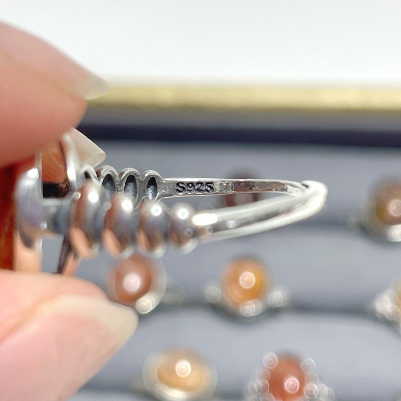 24 Pieces Beautiful S925 Sterling Silver Garden Quartz Different Styles Ring - Wholesale Crystals