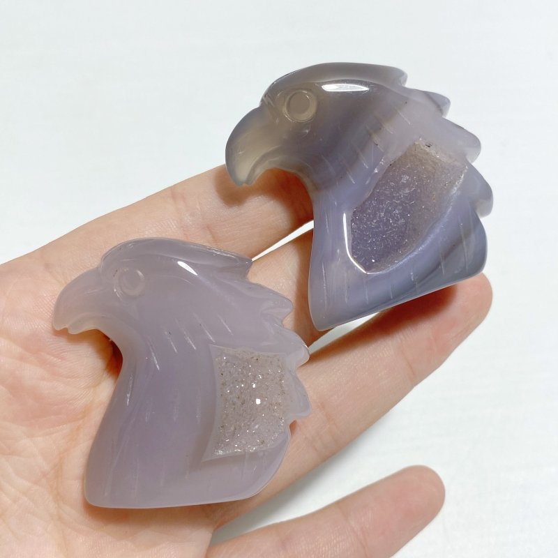 25 Pieces Geode Druzy Agate Eagle Carving -Wholesale Crystals