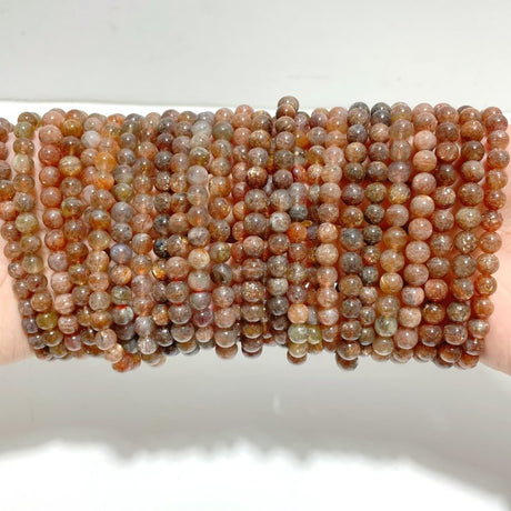 26 Pieces 7mm Sunstone Bracelets - Wholesale Crystals
