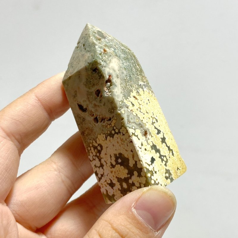 26 Pieces Beautiful Vein Ocean Jasper Four - sided Tower Points - Wholesale Crystals
