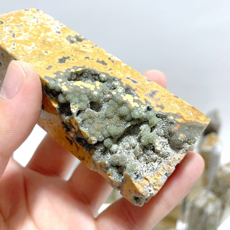 27 Pieces Beautiful Vein Ocean Jasper Four - sided Tower Points - Wholesale Crystals