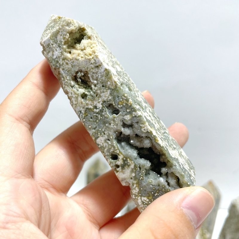 27 Pieces Beautiful Vein Ocean Jasper Four - sided Tower Points - Wholesale Crystals