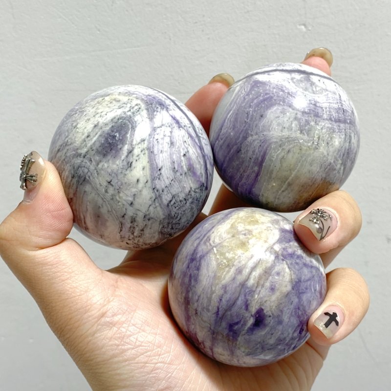 27 Pieces Purple Stripe Jasper Spheres -Wholesale Crystals