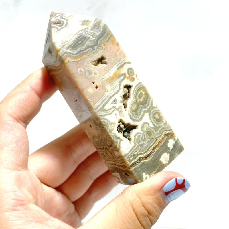 28 Pieces Ocean Jasper Four - sided Point 5 - Wholesale Crystals