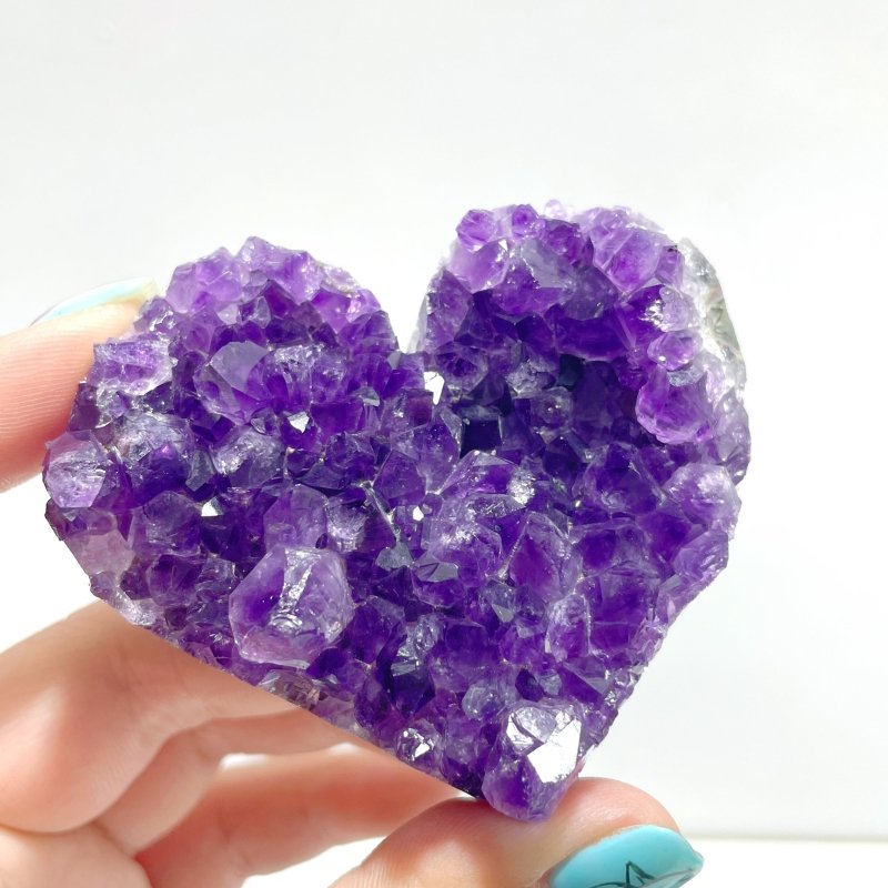 29 Pieces Beautiful Amethyst Cluster Heart - Wholesale Crystals