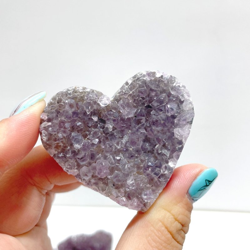 29 Pieces Beautiful Amethyst Cluster Heart - Wholesale Crystals