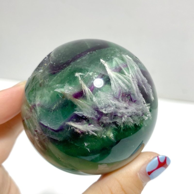 29 Pieces Beautiful Feather Fluorite Sphere Balls - Wholesale Crystals