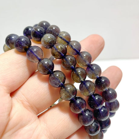 3 Pieces 9mm High Quality Clear Cordierite Bracelets For Collection (HGUB30) - Wholesale Crystals