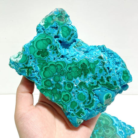3 Pieces Beautiful Chrysocolla Mixed Malachite Slab High Quality Specimen - Wholesale Crystals