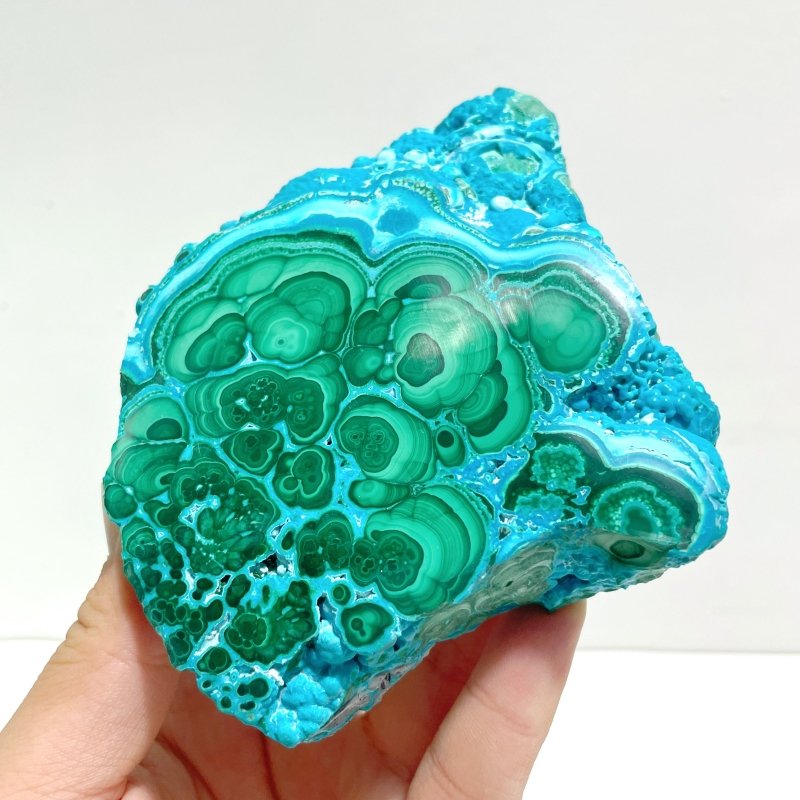 3 Pieces Beautiful Chrysocolla Mixed Malachite Slab High Quality Specimen - Wholesale Crystals