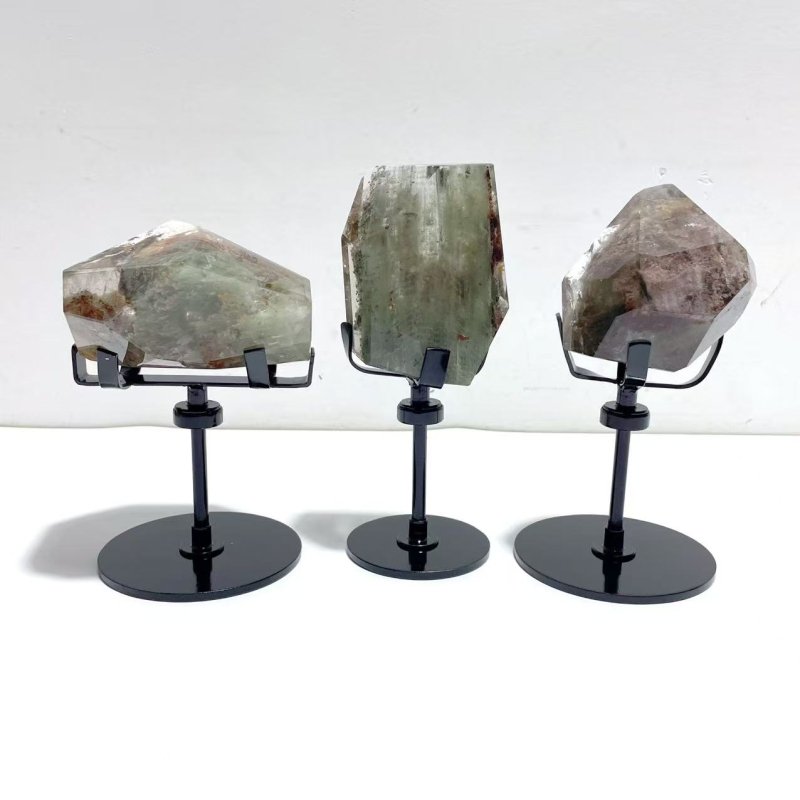 3 Pieces Garden Quartz Free Form With Stand - Wholesale Crystals