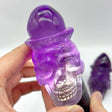 3 Pieces High Quality Amethyst Skull Carving - Wholesale Crystals