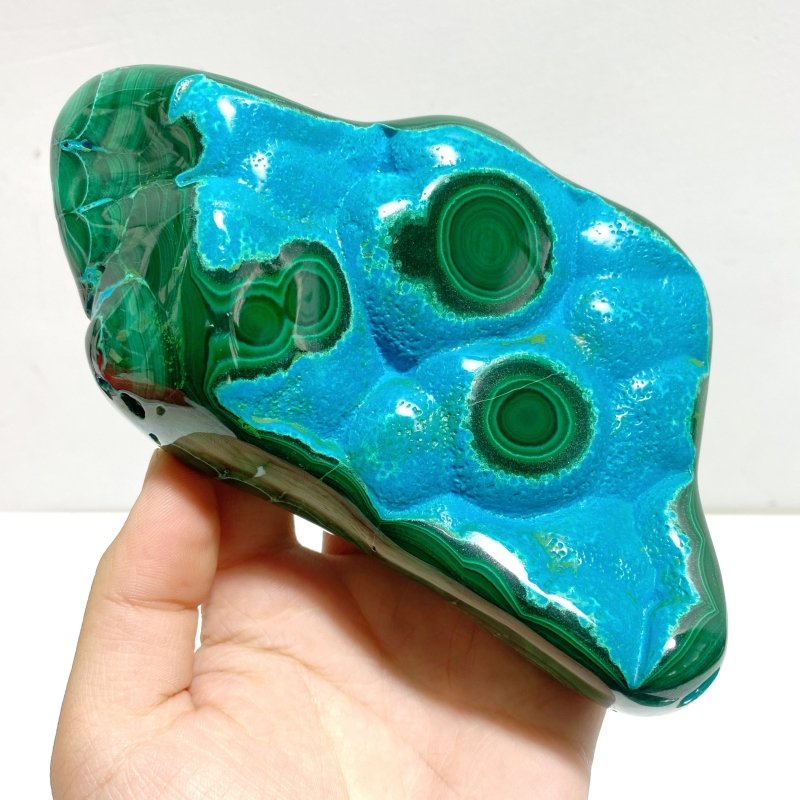 3 Pieces High Quality Beautiful Polished Chrysocolla Mixed Malachite Free Form 1 - Wholesale Crystals