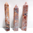 3 Pieces High Quality Large Pink Agate Druzy Geode Tower - Wholesale Crystals