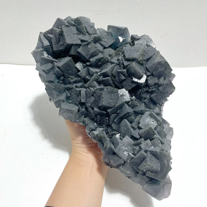 3 Pieces Large Blue Fluorite Mixed Pyrite Raw Stone Specimen - Wholesale Crystals