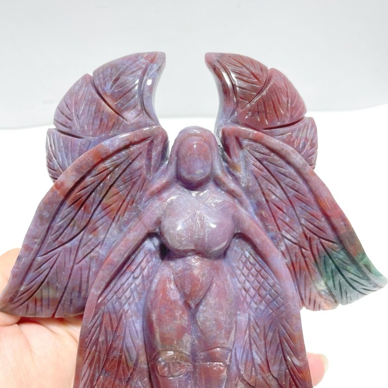 3 Pieces Large Ocean Jasper Seraphim Angel Carving - Wholesale Crystals