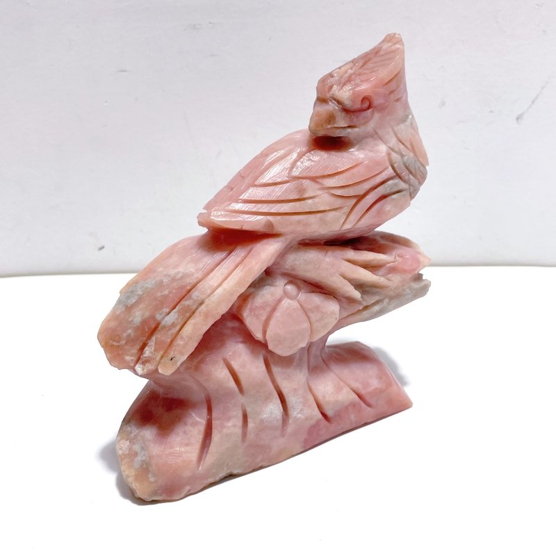 3 Pieces Pink Opal Bird Carving - Wholesale Crystals