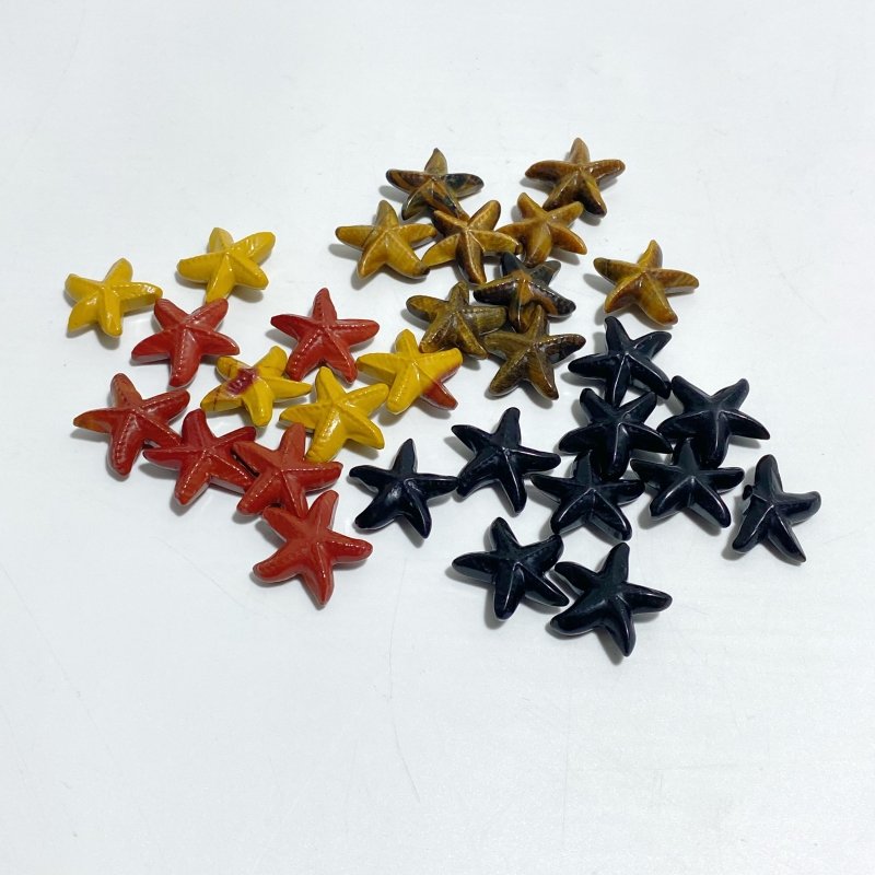 3 Types Starfish Carving Wholesale Tiger Eye Mookaite -Wholesale Crystals